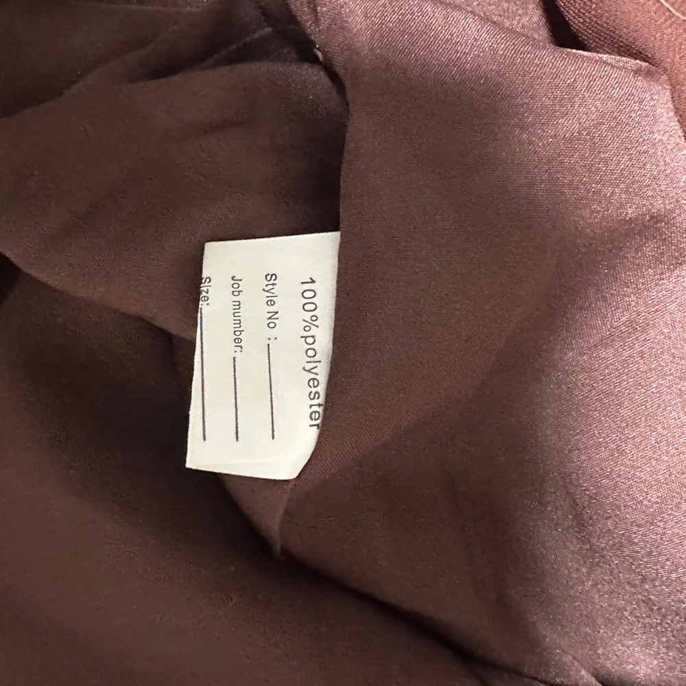 NWT, Elegant Chocolate Brown Strapless Dress With Scarf / Shoulder Cover‎